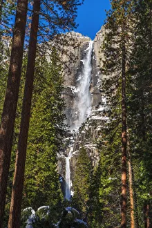 Yosemite Falls in winter, Yosemite National Park, California, USA Yosemite Falls in winter, Yosemite National Park, California, USA