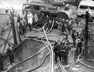 Firefighters at Lyons Maid, Stamford Street, London