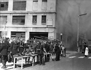Firefighters at Lyons Maid, Stamford Street, London
