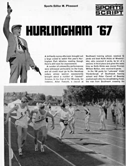 Images Dated 31st May 1967: LFB firefighters in athletics event at Hurlingham