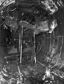 Scene inside London Underground tunnel after a crash