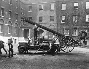 Self-propelled fire engine at LFB Southwark HQ Self-propelled fire engine at LFB Southwark HQ
