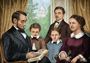 Presidents:First Ladies Collection: Abraham Lincoln and his family, 1860s