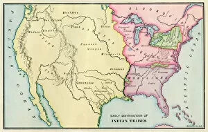 1700s Collection: American Indian tribe locations about 1700