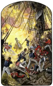 Print of the Bonhomme Richard Sea Fight, 1779