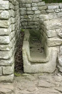 Chester Prints: Print of Ancient Roman Urinal at Chesters, Northumbria