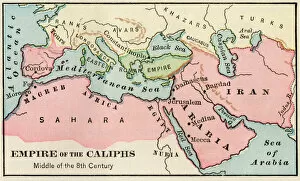 Mideast history Collection: Arab empire, mid-700s