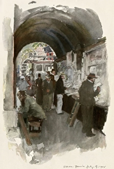 Bookstalls in Paris in the early 20th century Bookstalls in Paris in the early 20th century