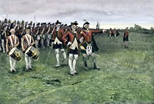 British army gathering to capture Quebec, 1759