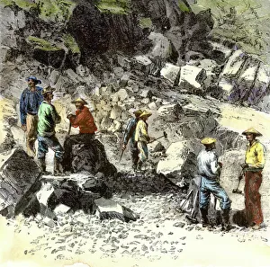 Immigrant Gallery: Chinese immigrants working on the transcontinental railroad