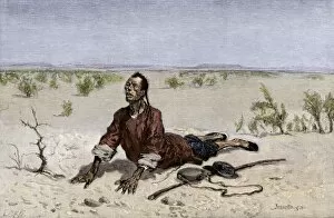 Frederic Remington Gallery: Chinese man dying of thirst in the Mohave, 1800s