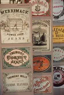 Denim Gallery: Cloth labels from American textile mills, 1800s