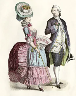 Clothing fashion in France about 1780 Clothing fashion in France about 1780