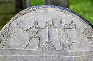 Colonial gravestone in Boston, Massachusetts Colonial gravestone in Boston, Massachusetts
