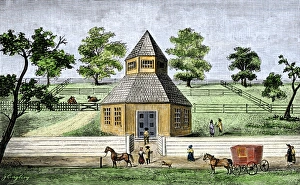 Colonial Quaker meetinghouse in New Jersey Colonial Quaker meetinghouse in New Jersey