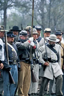 Confederate reenactors on the Shiloh battlefield Confederate reenactors on the Shiloh battlefield