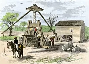 Cotton-press, 1800s