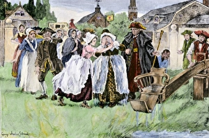 Ducking stool punishment for a Jamestown woman Ducking stool punishment for a Jamestown woman
