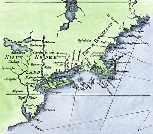 Dutch map of New Netherland and New England Dutch map of New Netherland and New England