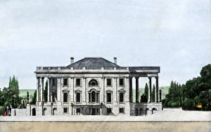 Early view of the White House, 1807 Early view of the White House, 1807