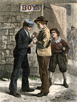Easter game of cracking eggs, 1800s Easter game of cracking eggs, 1800s