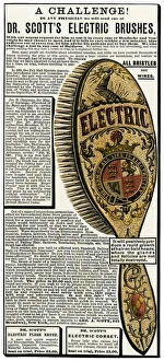 Electric brush for hair restoration, 1880s Electric brush for hair restoration, 1880s