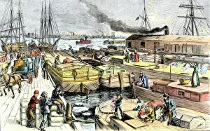 Erie Canal Gallery: Erie Canal boats wintering in New York harbor