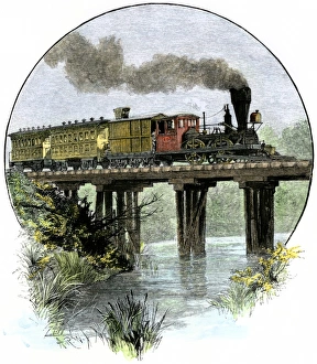 First train on the Camden & Amboy Railroad First train on the Camden & Amboy Railroad