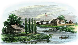 Fort Dearborn on the Chicago River, 1812 Fort Dearborn on the Chicago River, 1812