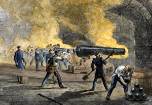 Fort Sumter artillery during the siege, 1861 Fort Sumter artillery during the siege, 1861