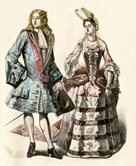 French couple at the royal court, early 18th century French couple at the royal court, early 18th century