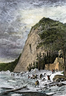 French fort at Quebec as a winter refuge, 1600s French fort at Quebec as a winter refuge, 1600s