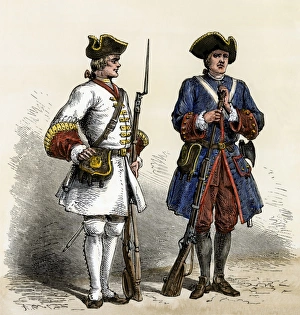 French soldiers in North America, early 1700s French soldiers in North America, early 1700s