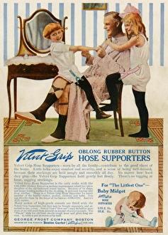 Garter advertisement, early 1900s Garter advertisement, early 1900s