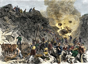 Immigrants building the transcontinental railroad Immigrants building the transcontinental railroad