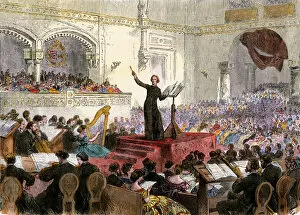 Hungarian Gallery: Liszt conducting in Budapest