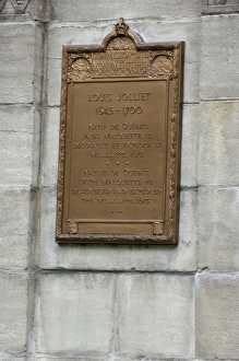Louis Joliet memorial plaque in old Quebec Louis Joliet memorial plaque in old Quebec
