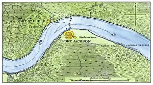 Lower Mississippi River defenses against Union ships, 1862 Lower Mississippi River defenses against Union ships, 1862