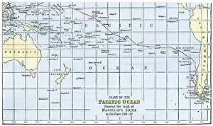 Magellans route across the Pacific