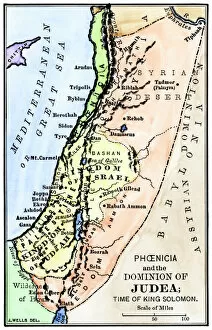 City Collection: Map of ancient Palestine kingdoms of Judah and Israel