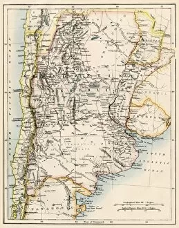 Maps Gallery: Map of Argentina in the 1800s