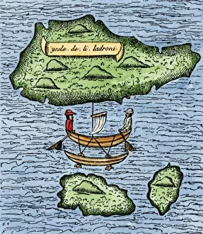 Exploration Collection: Mariana Islands in the Pacific discovered by Magellan, 1521
