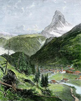 Swiss Gallery: Matterhorn rising over Zermatt, Switzerland