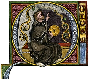 Medieval astronomer or astrologer Medieval astronomer or astrologer
