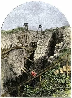 Michigan iron mine, 1800s