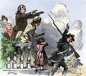 Minuteman leaving for battle, 1775 Minuteman leaving for battle, 1775
