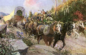 National Road wagons and stagecoach traffic National Road wagons and stagecoach traffic