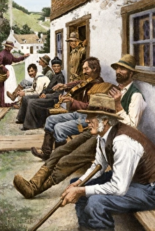 Neighborhood concert in a French-Canadian village, 1900 Neighborhood concert in a French-Canadian village, 1900