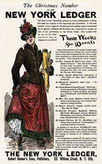 New York Ledger newspaper ad, late 1800s New York Ledger newspaper ad, late 1800s