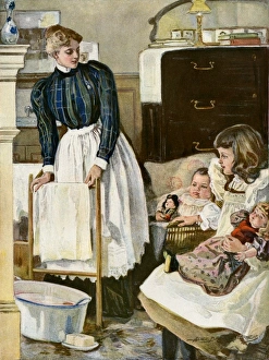 Nursery in a well-to-do home, early 1900s Nursery in a well-to-do home, early 1900s